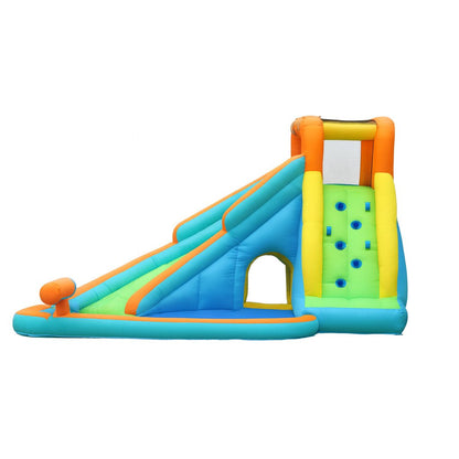 Island Water Slide with Pool and Water Gun