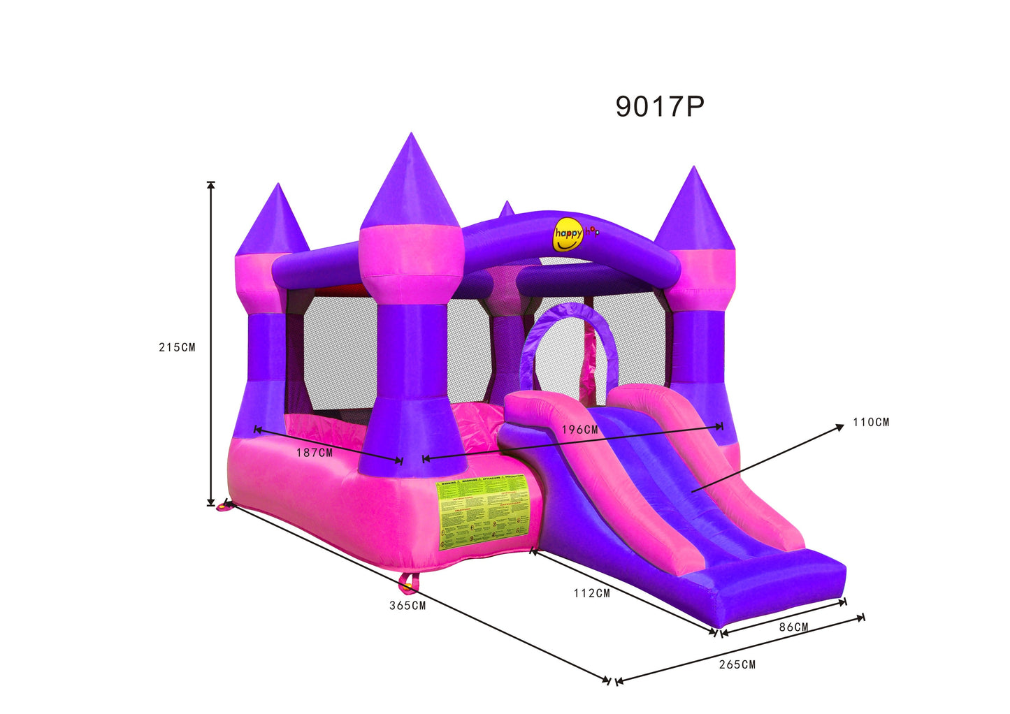 Pink Jumping Castle with Slide