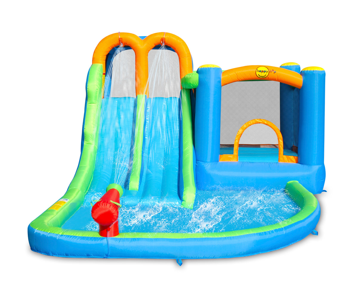 Splash Jump Jump & Splash Double Slide Water Park – Happy Hop Kids